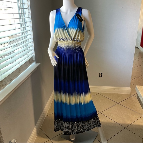 Blue New Women’s striped sleeveless dress size XL - Picture 5 of 12